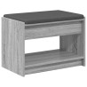 Banc d'entrée avec coussin Gris Sonoma 63 x 38 x 45 cm 536759536759