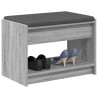 Banc d'entrée avec coussin Gris Sonoma 63 x 38 x 45 cm 536759536759