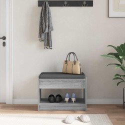 Banc d'entrée avec coussin Gris Sonoma 63 x 38 x 45 cm 536759536759