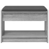 Banc d'entrée avec coussin Gris Sonoma 63 x 38 x 45 cm 536759536759