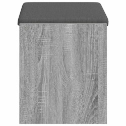 Banc d'entrée avec coussin Gris Sonoma 63 x 38 x 45 cm 536759536759
