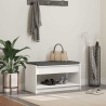Banc d'entrée Blanc 83 x 38 x 45 cm Bois Ingénierie et Tissu 536760536760