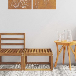 Pouf d'Extérieur Bois d'Acacia Massif Naturel 59 x 59 x 37 cm 536762536762