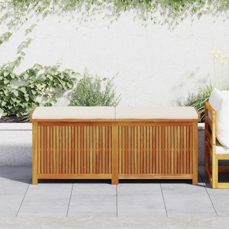 Boîte à coussins d'extérieur 150x50x60,5cm bois massif d'acacia 536771536771