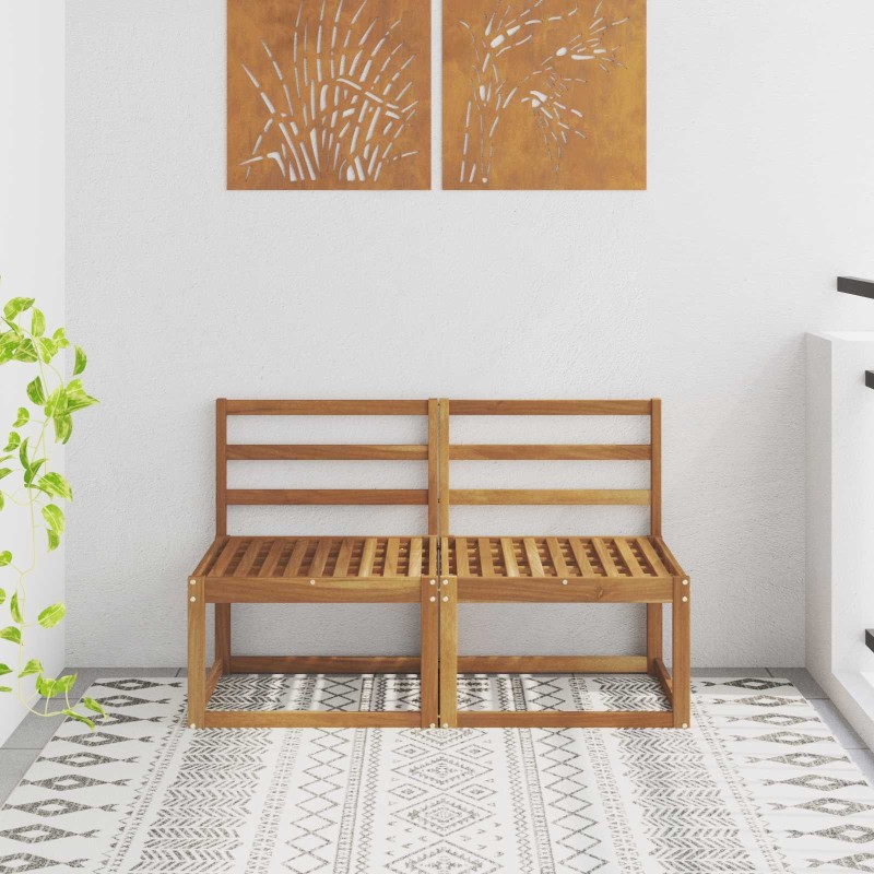 2 Pièce Sofa de milieu extérieur Bois d'Acacia Massif Naturel 536774536774