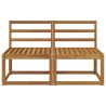 2 Pièce Sofa de milieu extérieur Bois d'Acacia Massif Naturel 536774536774