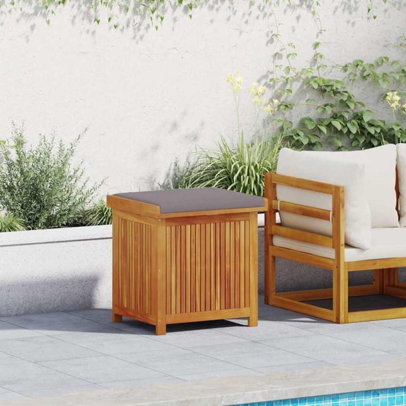 Boîte à coussins d'extérieur 60x50x61 cm bois massif d'acacia 536781536781