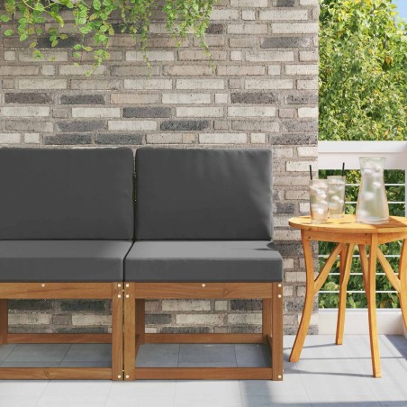 Sofa de milieu extérieur Bois d'Acacia Massif Naturel 536783536783