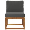 Sofa de milieu extérieur Bois d'Acacia Massif Naturel 536783536783