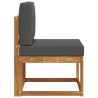 Sofa de milieu extérieur Bois d'Acacia Massif Naturel 536783536783