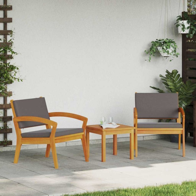 Ensemble bistrot avec coussin 3 pcs Marron Polyester 536784536784