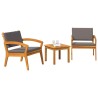 Ensemble bistrot avec coussin 3 pcs Marron Polyester 536784536784