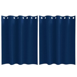 Rideaux occultants avec anneaux 2 pcs Bleu foncé 140 x 140 cm 536785536785