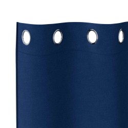 Rideaux occultants avec anneaux 2 pcs Bleu foncé 140 x 140 cm 536785536785