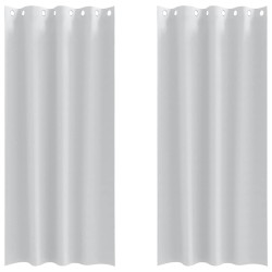 Rideaux occultants avec anneaux 2 pcs Gris pâle 245 x 140 cm 536786536786