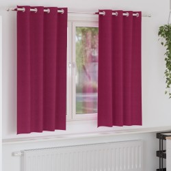Rideaux occultants avec anneaux 2 pcs Bordeaux 175 x 140 cm 536788536788