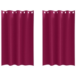 Rideaux occultants avec anneaux 2 pcs Bordeaux 175 x 140 cm 536788536788