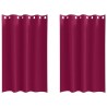 Rideaux occultants avec anneaux 2 pcs Bordeaux 175 x 140 cm 536788536788