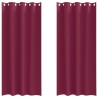 Rideaux occultants avec anneaux 2 pcs Bordeaux 245 x 140 cm 536790536790