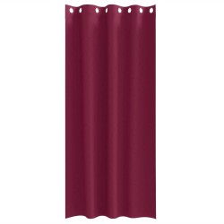 Rideaux occultants avec anneaux 2 pcs Bordeaux 260 x 140 cm 536791536791