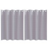 Rideaux occultants avec anneaux 2 pcs Gris métal 140 x 140 cm 536792536792