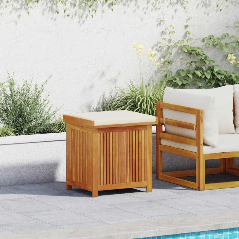 Boîte à coussins d'extérieur 60x50x61 cm bois massif d'acacia 536802536802