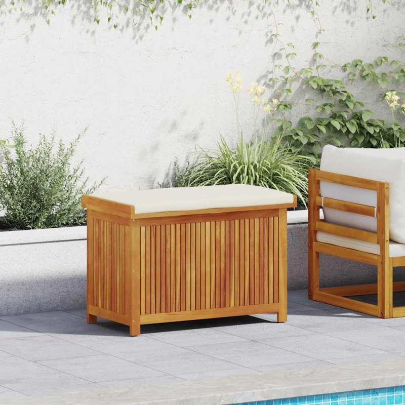 Boîte à coussins d'extérieur 90x50x60,5 cm bois massif d'acacia 536803536803