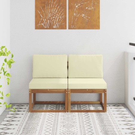 2 Pièce Sofa de milieu extérieur Bois d'Acacia Massif 536805536805