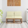 2 Pièce Sofa de milieu extérieur Bois d'Acacia Massif 536805536805