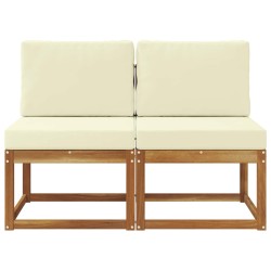 2 Pièce Sofa de milieu extérieur Bois d'Acacia Massif 536805536805