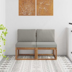 2 Pièce Sofa de milieu extérieur Bois d'Acacia Massif Naturel 536806536806