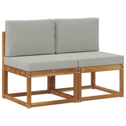 2 Pièce Sofa de milieu extérieur Bois d'Acacia Massif Naturel 536806536806