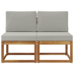 2 Pièce Sofa de milieu extérieur Bois d'Acacia Massif Naturel 536806536806