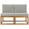2 Pièce Sofa de milieu extérieur Bois d'Acacia Massif Naturel 536806536806