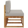 2 Pièce Sofa de milieu extérieur Bois d'Acacia Massif Naturel 536806536806