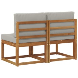 2 Pièce Sofa de milieu extérieur Bois d'Acacia Massif Naturel 536806536806