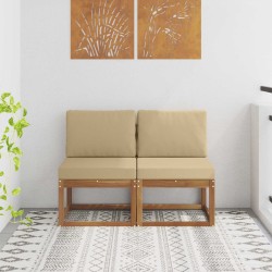 2 Pièce Sofa de milieu extérieur Bois d'Acacia Massif Naturel 536808536808