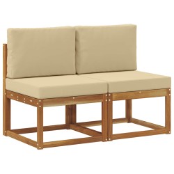 2 Pièce Sofa de milieu extérieur Bois d'Acacia Massif Naturel 536808536808