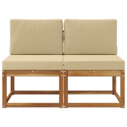 2 Pièce Sofa de milieu extérieur Bois d'Acacia Massif Naturel 536808536808