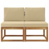 2 Pièce Sofa de milieu extérieur Bois d'Acacia Massif Naturel 536808536808