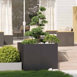Jardinière noir 100x100x80 cm acier 536821536821