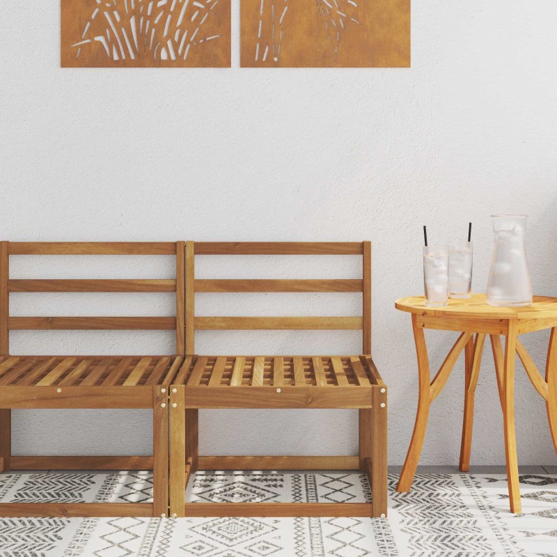 Sofa de milieu extérieur Bois d'Acacia Massif Naturel 536833536833