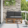 2 Pièce Sofa de milieu extérieur Bois d'Acacia Massif 536836536836