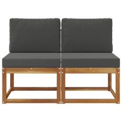 2 Pièce Sofa de milieu extérieur Bois d'Acacia Massif 536836536836