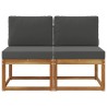 2 Pièce Sofa de milieu extérieur Bois d'Acacia Massif 536836536836