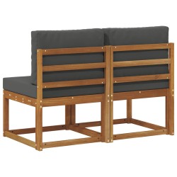2 Pièce Sofa de milieu extérieur Bois d'Acacia Massif 536836536836