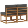 2 Pièce Sofa de milieu extérieur Bois d'Acacia Massif 536836536836