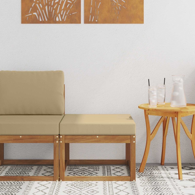 Pouf d'Extérieur Bois d'Acacia Massif Naturel 536847536847