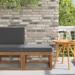 Pouf d'Extérieur Bois d'Acacia Massif Naturel 536848536848