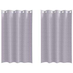 Rideaux occultants avec anneaux 2 pcs Gris métal 175 x 140 cm 536853536853